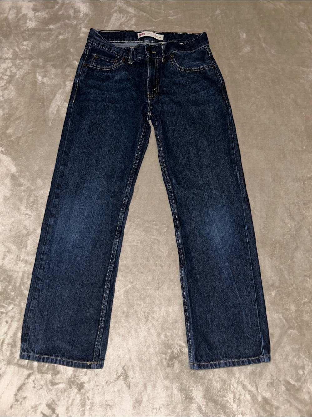 Levi's Dark Blue Kids 505 Regular Straight Leg Jeans Boys 14 Reg